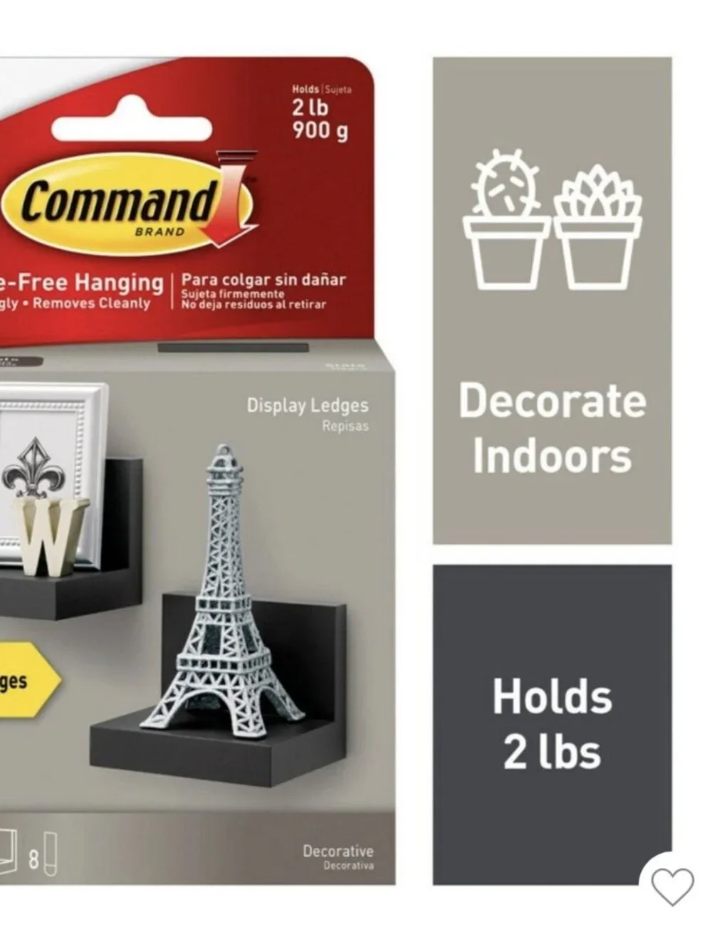 3M Command Display Ledge Kit (2 floating shelves in kit)